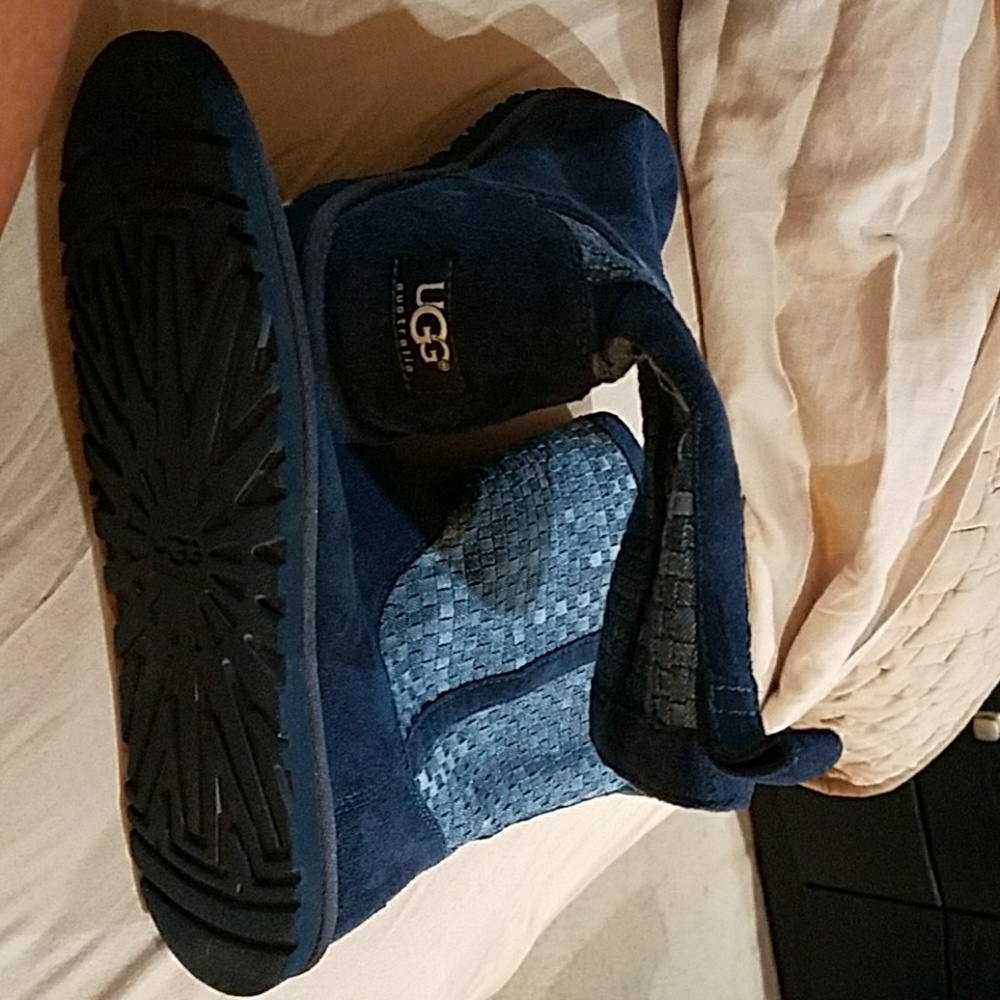 Suede and denim uggs